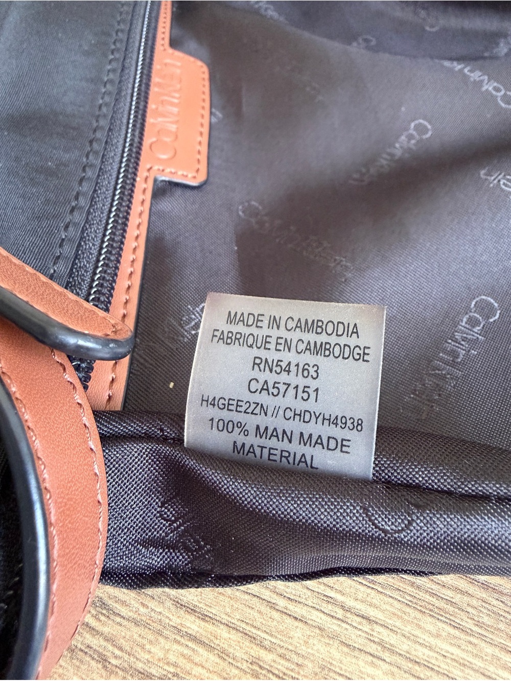 Calvin Klein Black Nylon Crossbody Bag with Bag Charm Keychain – Water-Resistant - Picture 7 of 13